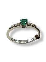 Anneau Gianni Pace Femme in Or blanc Smeraldo GPGANSM15B006